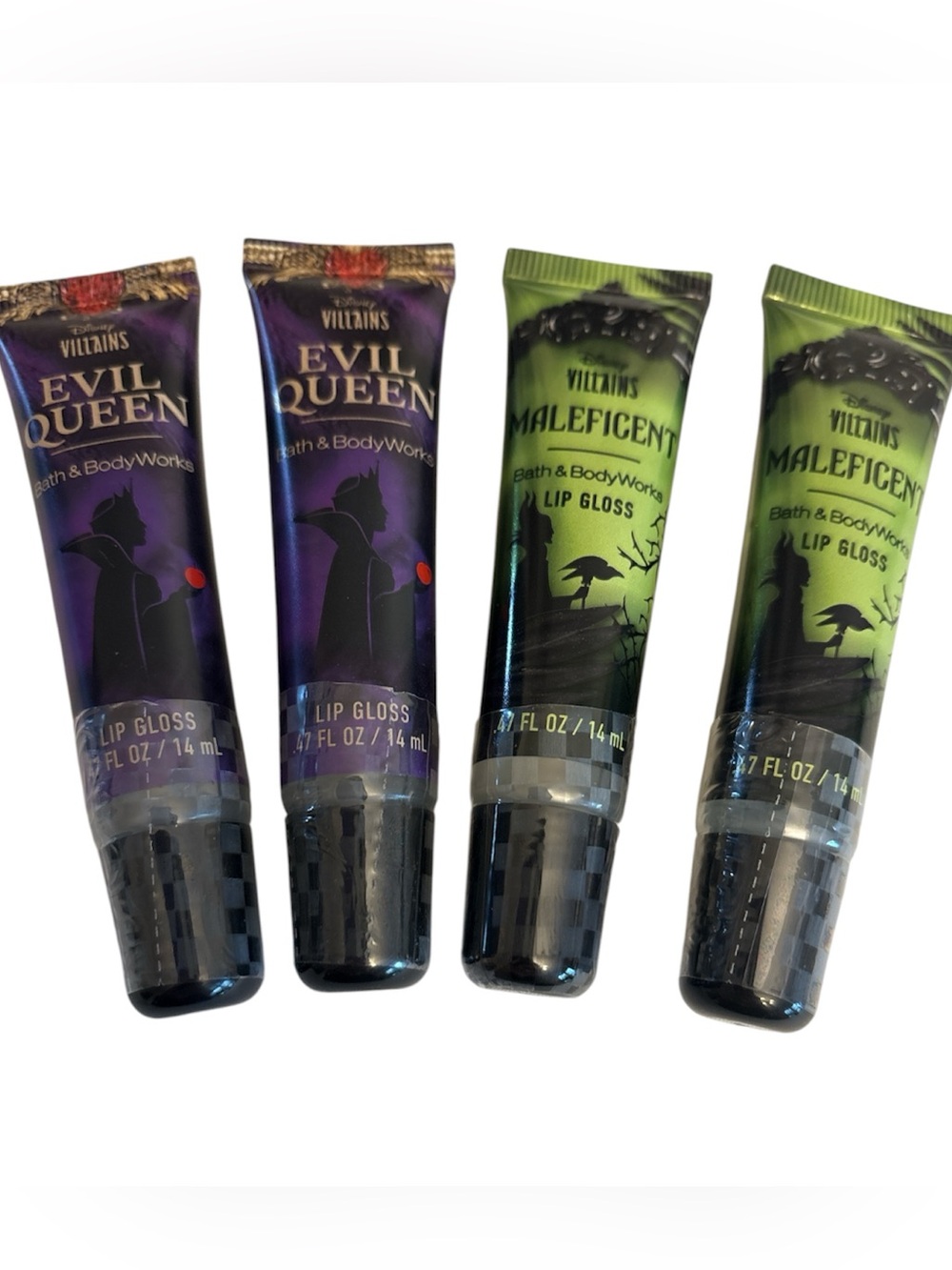 Bath & Body Works Disney Villains Collab lip glosses Evil Queen & Maleficent NWT